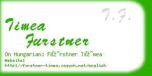 timea furstner business card